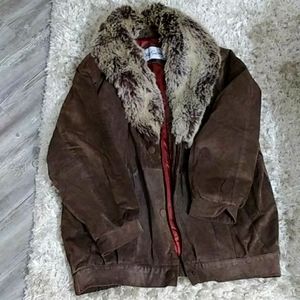 100% Genuine Leather winter coat